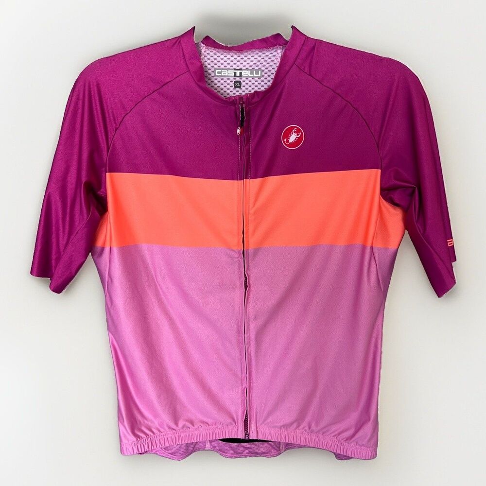 Castelli Aero Pro Women's Jersey SIZE xl Pink/Coral Flash